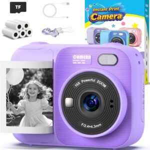 Kids Instant Print Camera with 5 Rolls Print Paper  *🇺🇸*