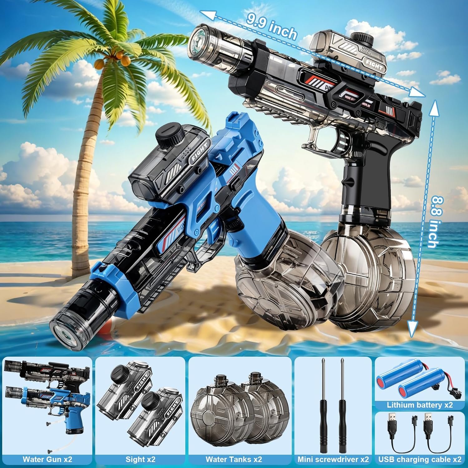 2 Pack Electric Water Guns for Kids *๐บ๐ธ* - Image 2