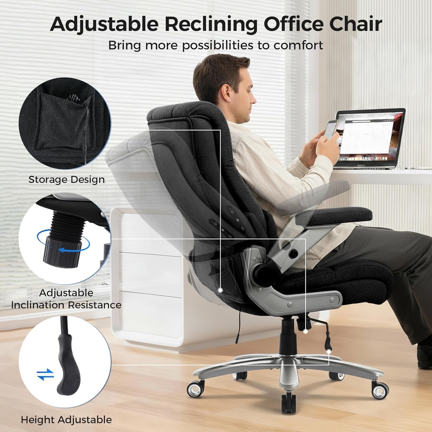 Big and Tall Office Chair with Massage *๐บ๐ธ* - Image 4