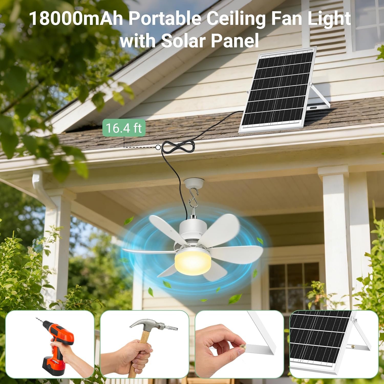 Solar Fan for Gazebo with Light *๐บ๐ธ* - Image 6