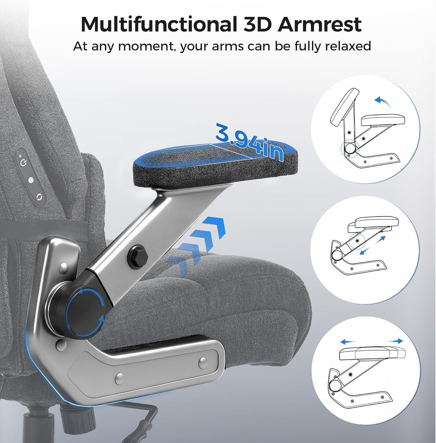 Big and Tall Office Chair with Massage *๐บ๐ธ* - Image 3