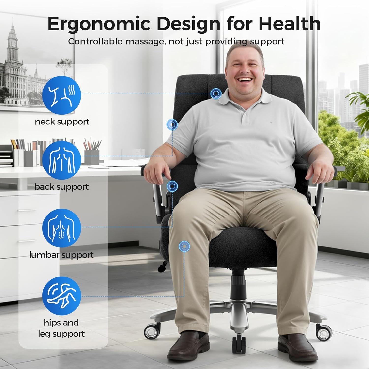 Big and Tall Office Chair with Massage *๐บ๐ธ* - Image 5