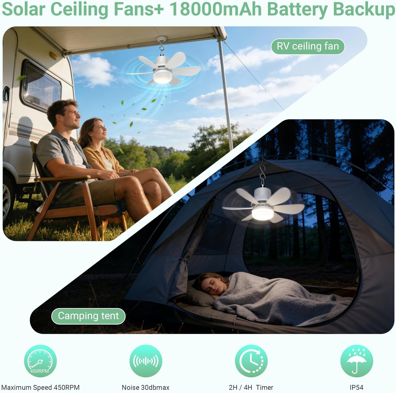Solar Fan for Gazebo with Light *๐บ๐ธ* - Image 5