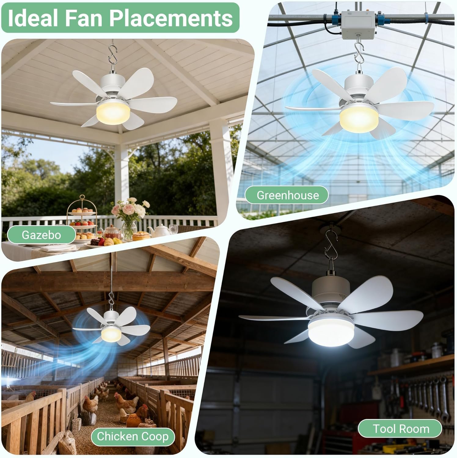Solar Fan for Gazebo with Light *๐บ๐ธ* - Image 4