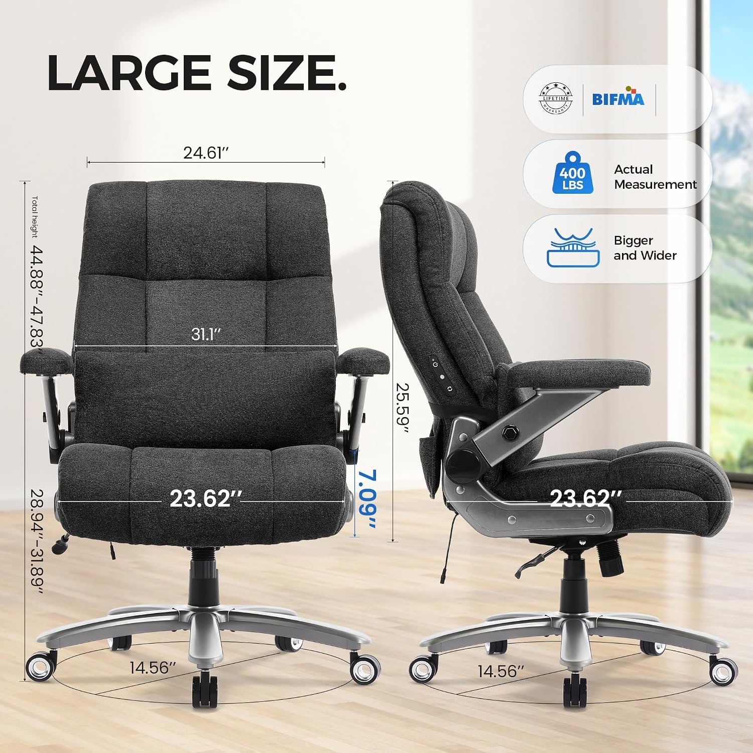 Big and Tall Office Chair with Massage *๐บ๐ธ* - Image 7