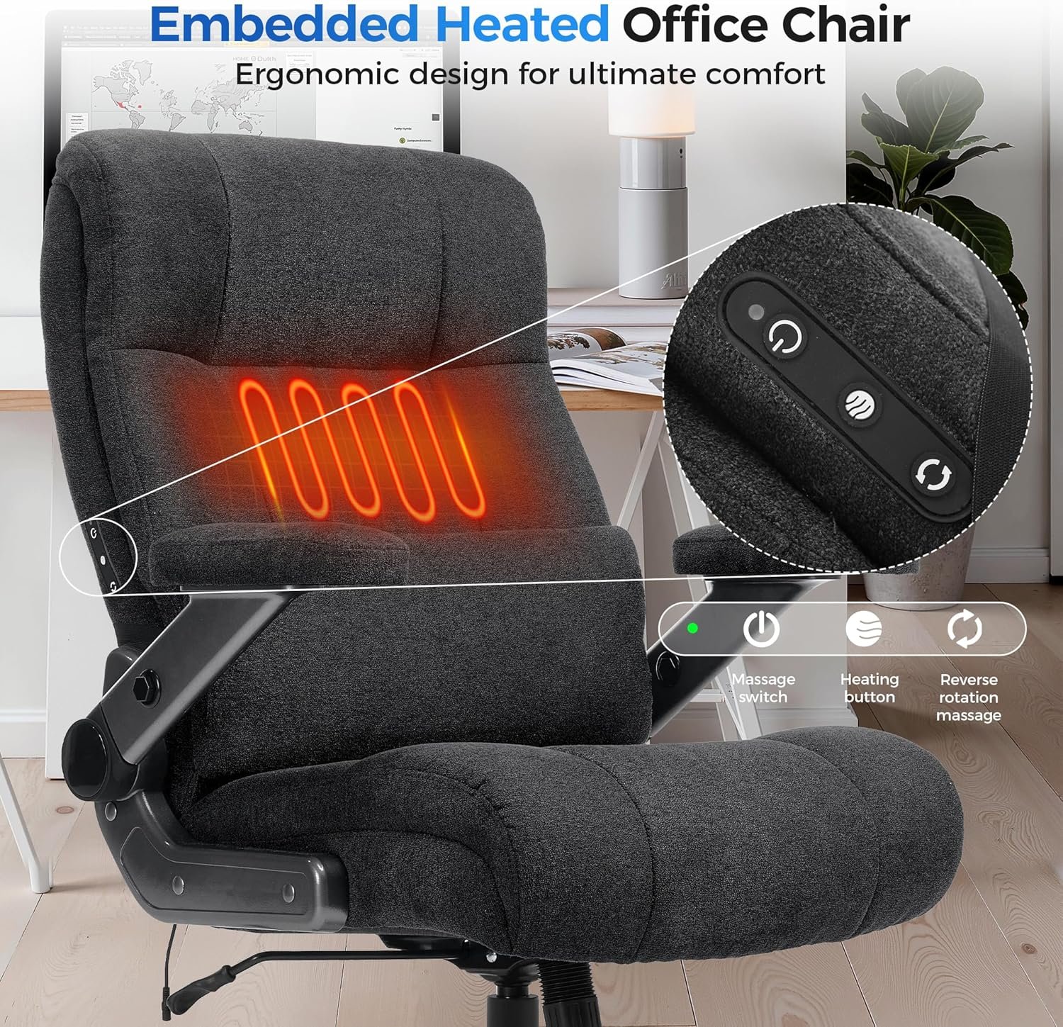 Big and Tall Office Chair with Massage *๐บ๐ธ* - Image 6
