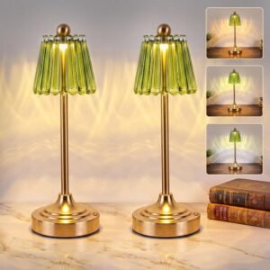 Set of 2 Small Vintage Cordless Table Lamp *🇺🇸* z